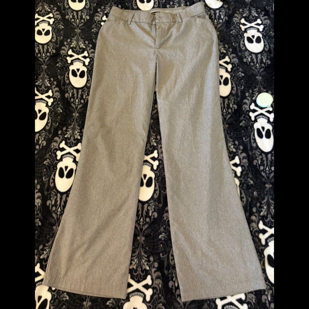 Lee Regular Fit Mid Rise Trouser Pants – Gray – Work / Office Slacks